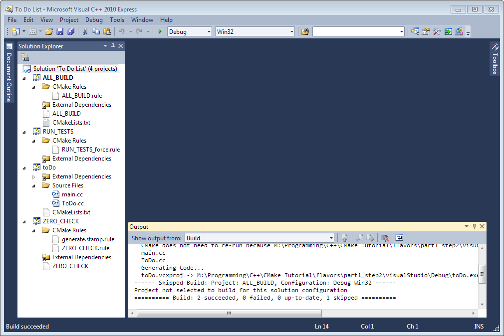 Cmake Tutorial Chapter 2 Ide Integration Johnlamp Netjohnlamp Net